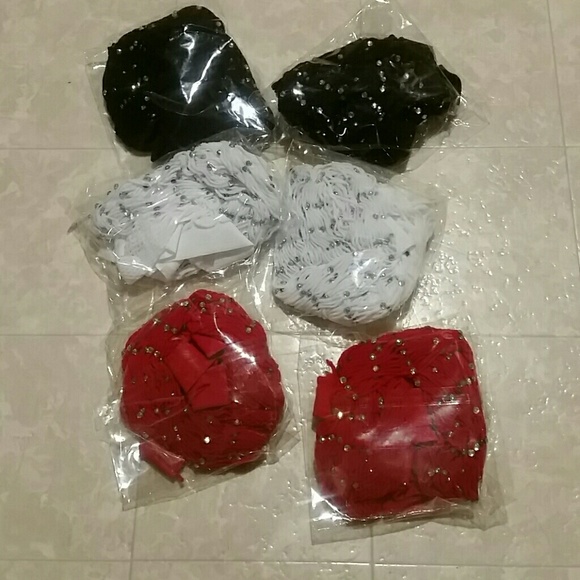 ⭐️⭐️RED CRYSTAL FISHNET STOCKINGS TIGHTS - Picture 5 of 6